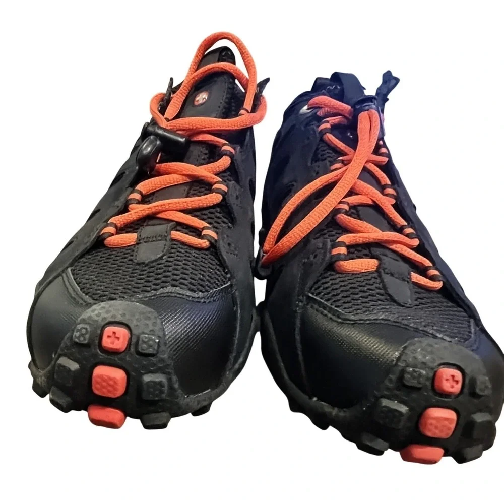 Wenger Swiss Mens Trail Running Shoes Black Orange FM8118 Size 11.5 NEW VC